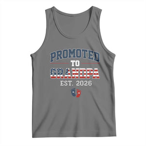 Patriotic Promoted To Grandpa Est 2026 Tank Top US Flag New Father Gift