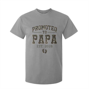 Promoted To Dad Est 2026 Camo T Shirt For Kid Hunting Style New Dad Gift Graphic TS12 Sport Gray Print Your Wear