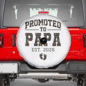 Promoted To Dad Est 2026 Camo Spare Tire Cover Hunting Style New Dad Gift Graphic TS12 White Print Your Wear
