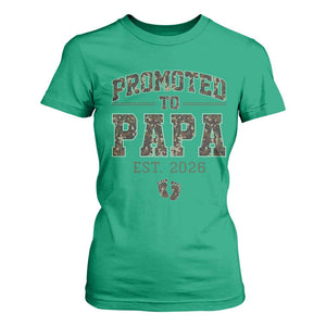 Promoted To Dad Est 2026 Camo T Shirt For Women Hunting Style New Dad Gift Graphic TS12 Irish Green Print Your Wear