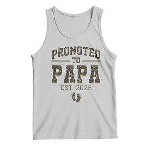 Promoted To Dad Est 2026 Camo Tank Top Hunting Style New Dad Gift Graphic TS12 Ash Print Your Wear