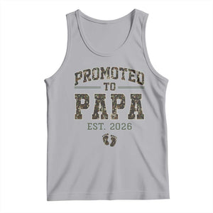Promoted To Dad Est 2026 Camo Tank Top Hunting Style New Dad Gift Graphic TS12 Athletic Heather Print Your Wear