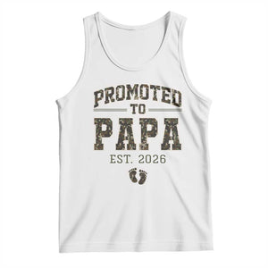 Promoted To Dad Est 2026 Camo Tank Top Hunting Style New Dad Gift Graphic TS12 White Print Your Wear