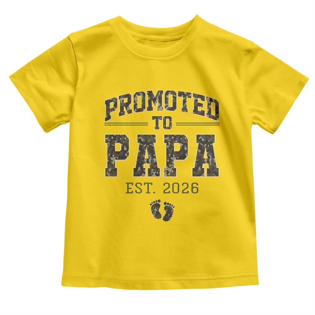 Promoted To Dad Est 2026 Camo Toddler T Shirt Hunting Style New Dad Gift Graphic TS12 Daisy Print Your Wear