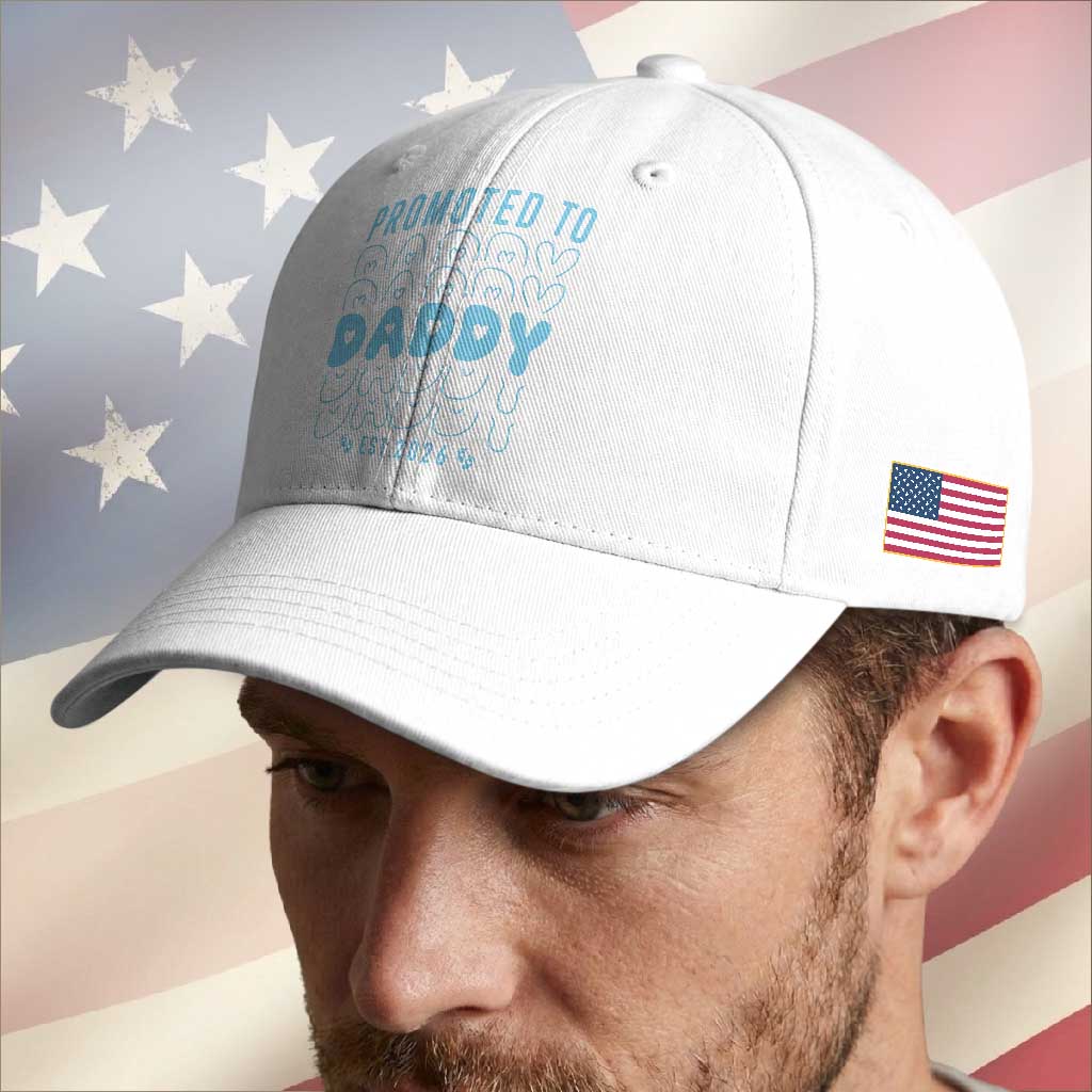 Promoted To Daddy 2026 New Boy Dad Baseball Cap First Time Fathers Day Gift TS12 Print Your Wear