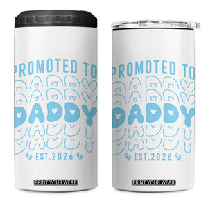 Promoted To Daddy 2026 New Boy Dad 4 in 1 Can Cooler Tumbler First Time Fathers Day Gift TS12 One Size: 16 oz White Print Your Wear
