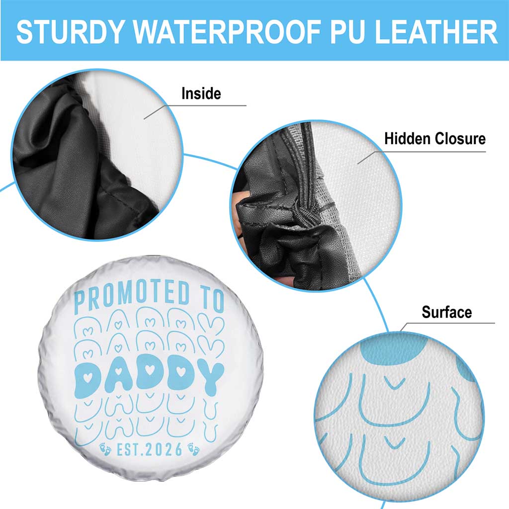 Promoted To Daddy 2026 New Boy Dad Spare Tire Cover First Time Fathers Day Gift TS12 Print Your Wear