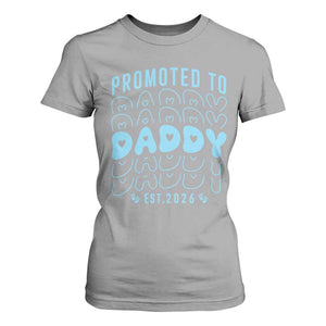 Promoted To Daddy 2026 New Boy Dad T Shirt For Women First Time Fathers Day Gift TS12 Sport Gray Print Your Wear