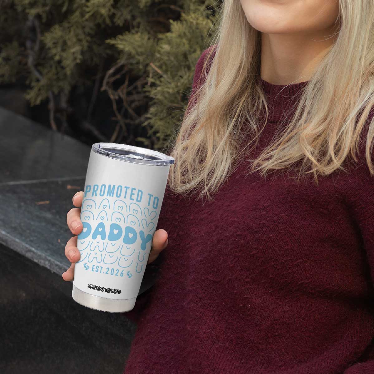 Promoted To Daddy 2026 New Boy Dad Tumbler Cup First Time Fathers Day Gift TS12 Print Your Wear
