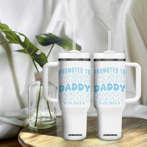 Promoted To Daddy 2026 New Boy Dad Tumbler With Handle First Time Fathers Day Gift TS12 Print Your Wear