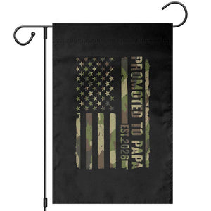 Promoted To Papa Est 2026 American Flag Camo Garden Flag Patriotic New Papa TS12 Black Print Your Wear