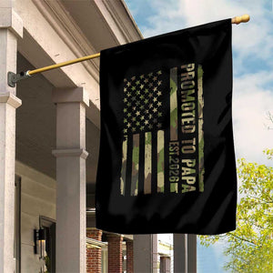 Promoted To Papa Est 2026 American Flag Camo Garden Flag Patriotic New Papa TS12 Print Your Wear