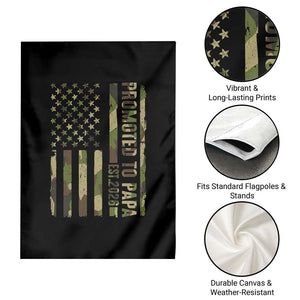 Promoted To Papa Est 2026 American Flag Camo Garden Flag Patriotic New Papa TS12 Print Your Wear