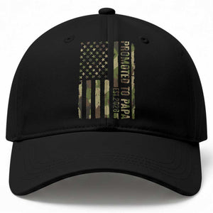 Promoted To Papa Est 2026 American Flag Camo Baseball Cap Patriotic New Papa TS12 Print Your Wear