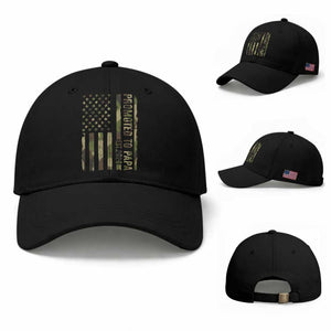 Promoted To Papa Est 2026 American Flag Camo Baseball Cap Patriotic New Papa TS12 Baseball Cap Universal Fit Black Print Your Wear