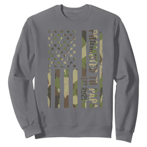 Promoted To Papa Est 2026 American Flag Camo Sweatshirt Patriotic New Papa TS12 Charcoal Print Your Wear