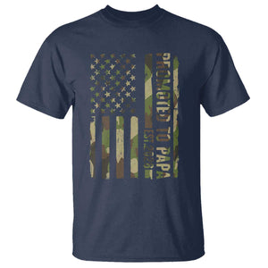 Promoted To Papa Est 2026 American Flag Camo T Shirt Patriotic New Papa TS12 Navy Print Your Wear