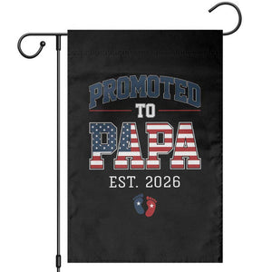 Patriotic Promoted To Dad Est 2026 Garden Flag US Flag New Father Gift TS12 Black Print Your Wear