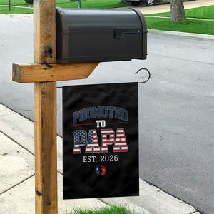 Patriotic Promoted To Dad Est 2026 Garden Flag US Flag New Father Gift TS12 Print Your Wear