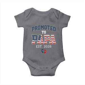 Patriotic Promoted To Dad Est 2026 Baby Onesie US Flag New Father Gift TS12 Charcoal Print Your Wear