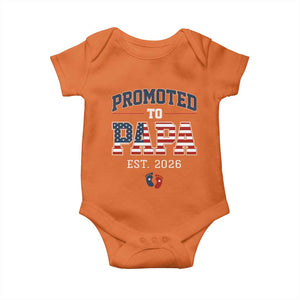 Patriotic Promoted To Dad Est 2026 Baby Onesie US Flag New Father Gift TS12 Orange Print Your Wear