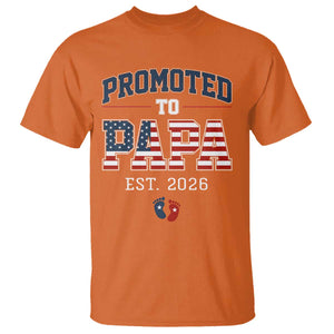 Patriotic Promoted To Dad Est 2026 T Shirt US Flag New Father Gift TS12 Orange Print Your Wear