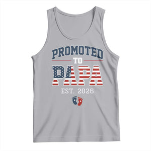Patriotic Promoted To Dad Est 2026 Tank Top US Flag New Father Gift TS12 Athletic Heather Print Your Wear