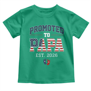 Patriotic Promoted To Dad Est 2026 Toddler T Shirt US Flag New Father Gift TS12 Irish Green Print Your Wear