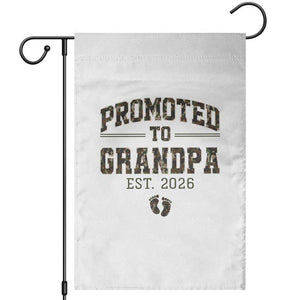 Promoted To Grandpa Est 2026 Garden Flag Vintage Camo Grandpa Graphic TS12 White Print Your Wear