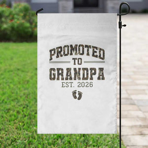 Promoted To Grandpa Est 2026 Garden Flag Vintage Camo Grandpa Graphic TS12 Print Your Wear