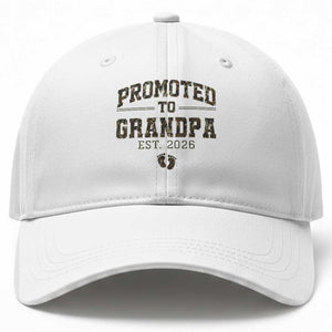 Promoted To Grandpa Est 2026 Baseball Cap Vintage Camo Grandpa Graphic TS12 Print Your Wear