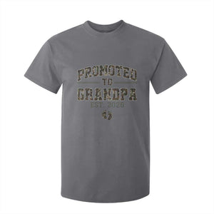 Promoted To Grandpa Est 2026 T Shirt For Kid Vintage Camo Grandpa Graphic TS12 Charcoal Print Your Wear