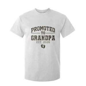 Promoted To Grandpa Est 2026 T Shirt For Kid Vintage Camo Grandpa Graphic TS12 White Print Your Wear