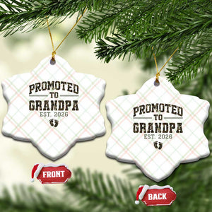 Promoted To Grandpa Est 2026 Ceramic Ornament Vintage Camo Grandpa Graphic TS12 Print Your Wear