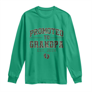 Promoted To Grandpa Est 2026 Long Sleeve Shirt Vintage Camo Grandpa Graphic TS12 Irish Green Print Your Wear