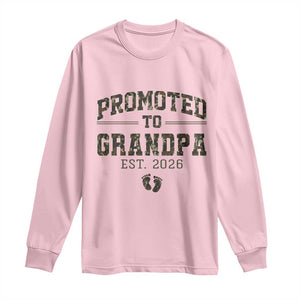 Promoted To Grandpa Est 2026 Long Sleeve Shirt Vintage Camo Grandpa Graphic TS12 Light Pink Print Your Wear
