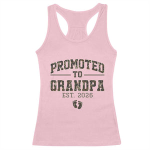 Promoted To Grandpa Est 2026 Racerback Tank Top Vintage Camo Grandpa Graphic TS12 Light Pink Print Your Wear