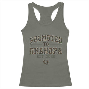 Promoted To Grandpa Est 2026 Racerback Tank Top Vintage Camo Grandpa Graphic TS12 Military Green Print Your Wear