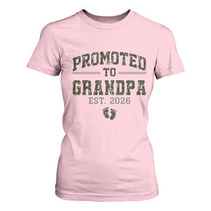 Promoted To Grandpa Est 2026 T Shirt For Women Vintage Camo Grandpa Graphic TS12 Light Pink Print Your Wear