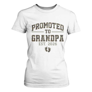 Promoted To Grandpa Est 2026 T Shirt For Women Vintage Camo Grandpa Graphic TS12 White Print Your Wear