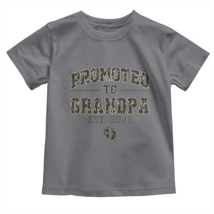 Promoted To Grandpa Est 2026 Toddler T Shirt Vintage Camo Grandpa Graphic TS12 Charcoal Print Your Wear