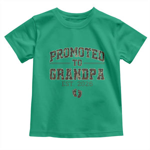 Promoted To Grandpa Est 2026 Toddler T Shirt Vintage Camo Grandpa Graphic TS12 Irish Green Print Your Wear
