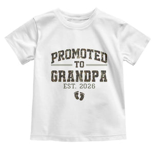 Promoted To Grandpa Est 2026 Toddler T Shirt Vintage Camo Grandpa Graphic TS12 White Print Your Wear
