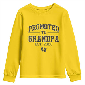 Promoted To Grandpa Est 2026 Youth Sweatshirt Vintage Camo Grandpa Graphic TS12 Daisy Print Your Wear