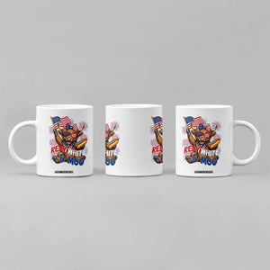 Striped Highland Cow 4th Of July Coffee Mug Red White And Moo