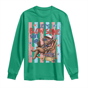Funny Patriotic Highland Cow Long Sleeve Shirt 4th Of July Fireworks Celebration