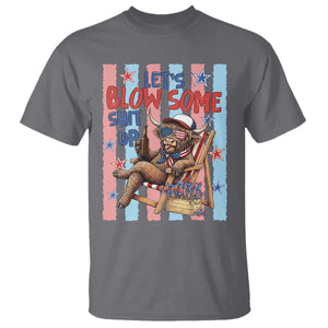 Funny Patriotic Highland Cow T Shirt 4th Of July Fireworks Celebration