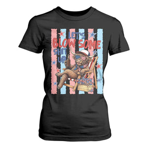 Funny Patriotic Highland Cow T Shirt For Women 4th Of July Fireworks Celebration