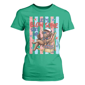 Funny Patriotic Highland Cow T Shirt For Women 4th Of July Fireworks Celebration