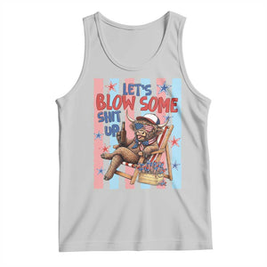 Funny Patriotic Highland Cow Tank Top 4th Of July Fireworks Celebration